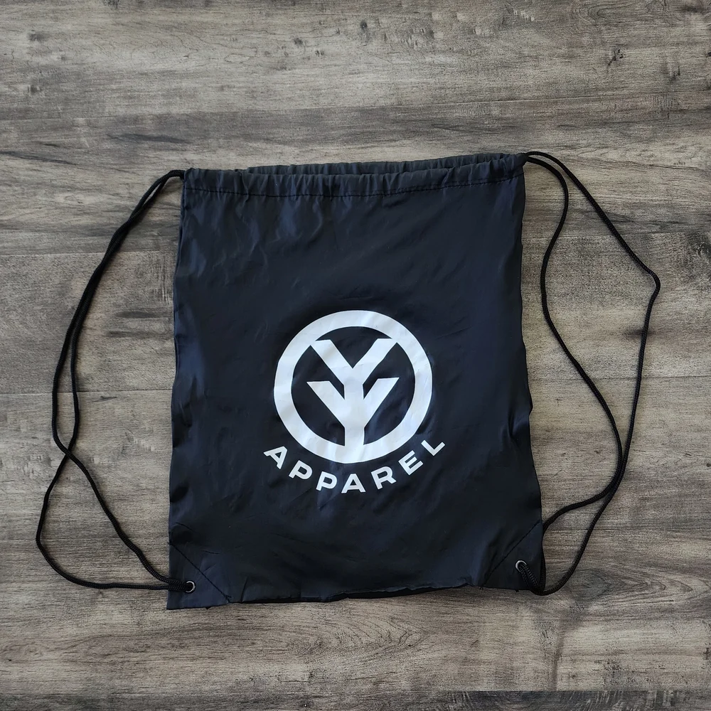 Yee Yee Apparel Logo Drawstring Backpack Black Granger Smith